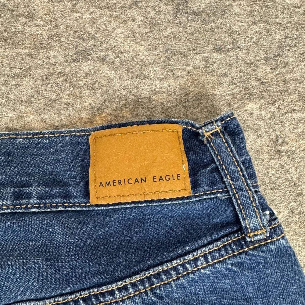 American Eagle Low Rise Ultra Wide Leg Denim Jeans 30" Cotton Blue Womens 4 - Picture 9 of 14